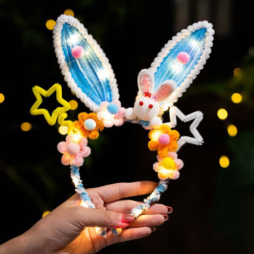 Cosplay Prop Making - Handmade Bunny Headband Luminous Twisted Stick
