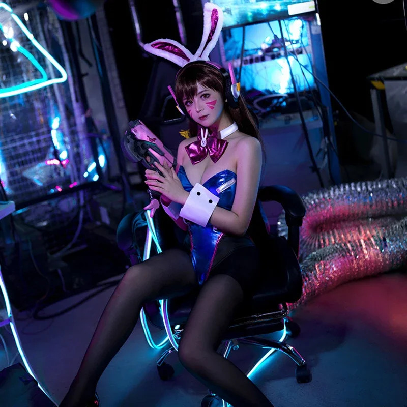 Dva Cosplay Prop - Overwatch DVA Bunny Jumpsuit Sexy Leather