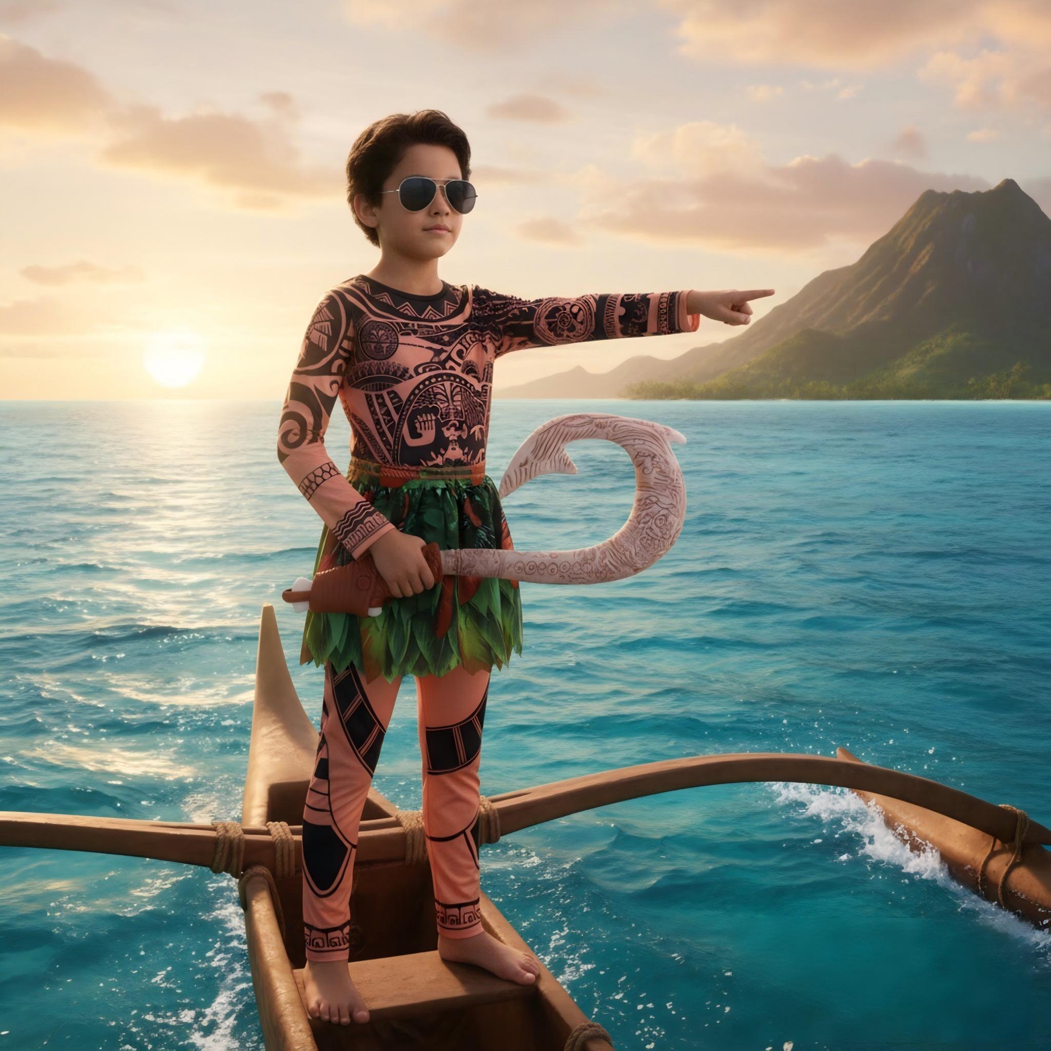 Summer Moana Maui Kids Boys Co - Cosplay Prop Patterns 评论和价格