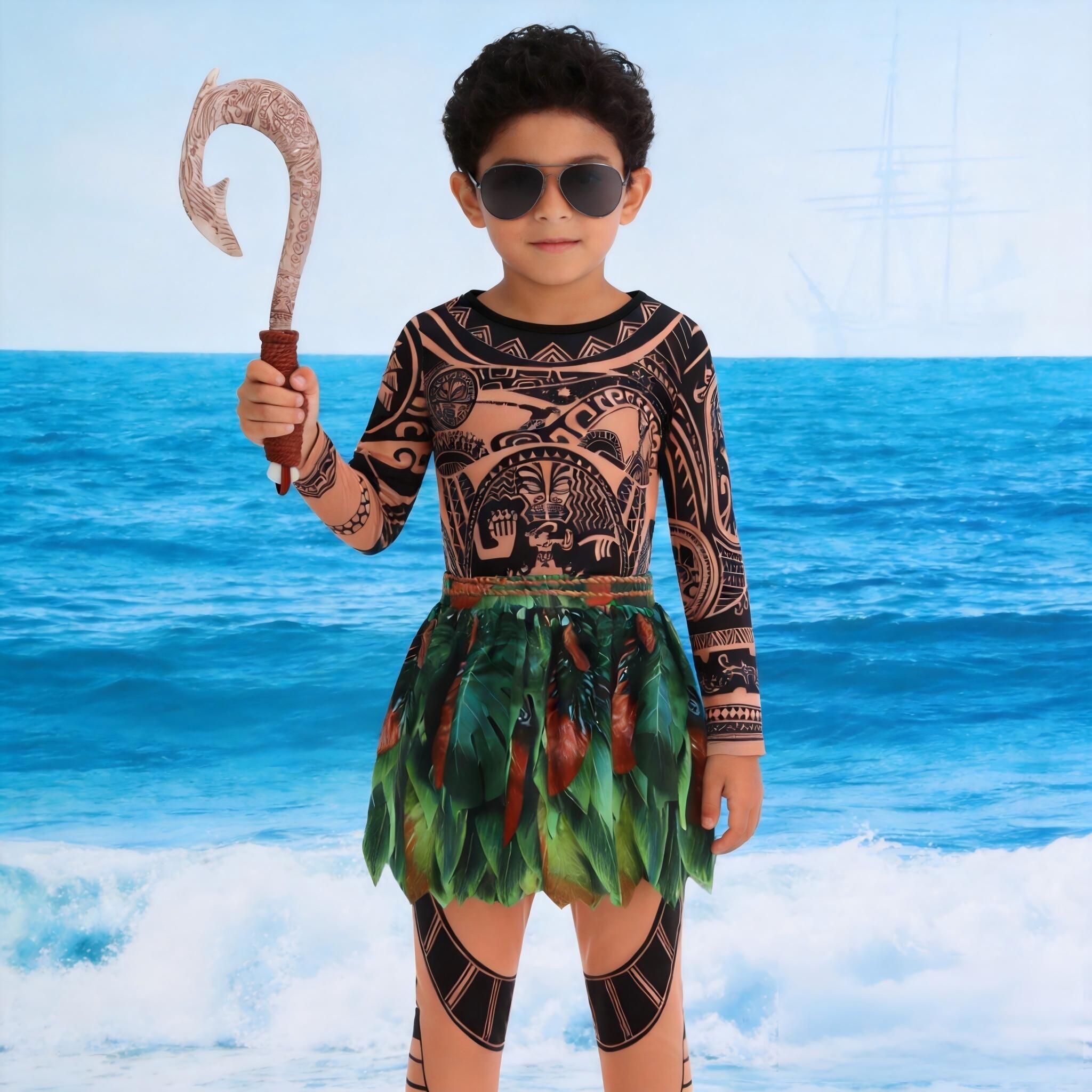 Summer Moana Maui Kids Boys Co - Cosplay Prop Patterns 评论和价格