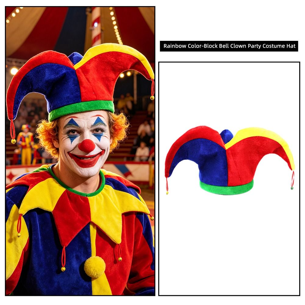 Cap Prop Multicolor Clown Hat  - Cosplay Prop Patterns 评论和价格