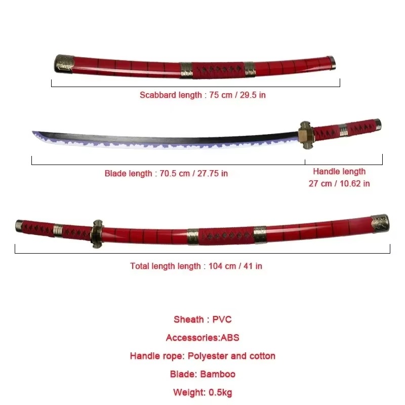 40incn Roronoa Zoro Katana Nin - Cosplay Prop Katana 评论和价格