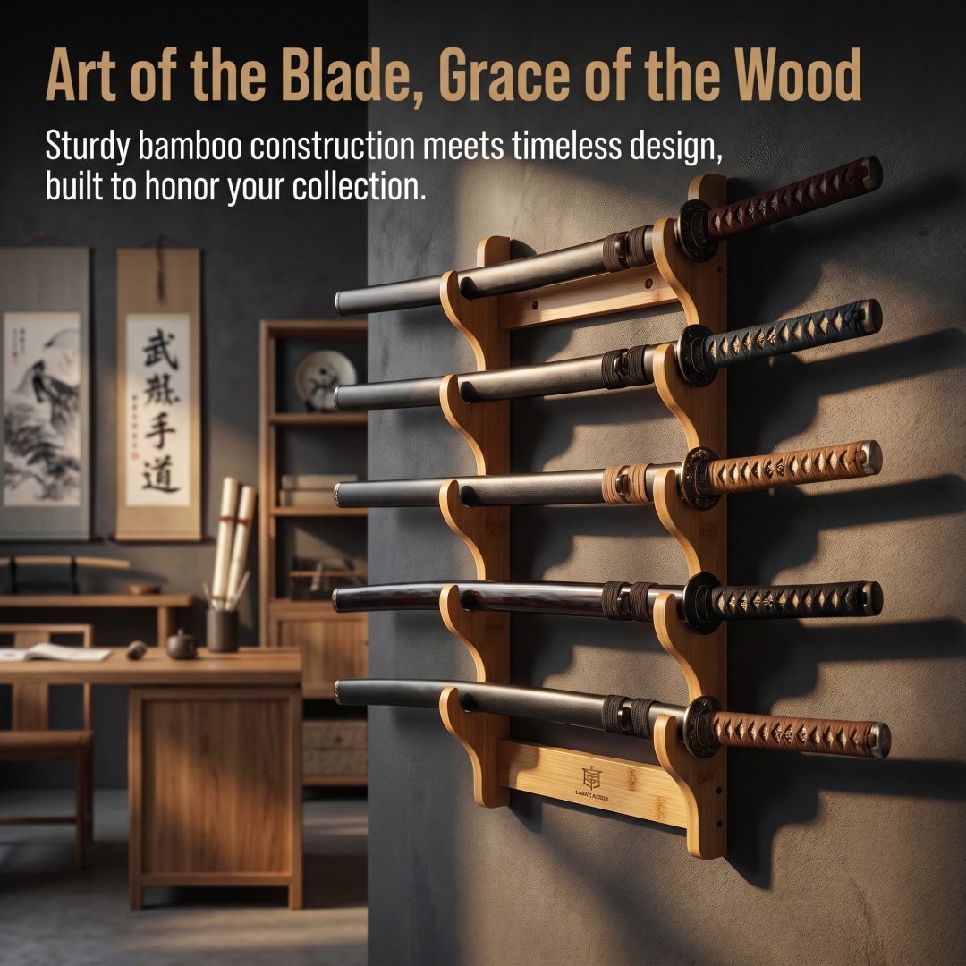 1-8Layer Wood Sword Stand Kata - Cosplay Prop Display 评论和价格