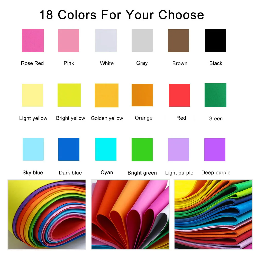 18 Colors 2mm Thick Colorful   - Eva Foam Sheet 评论和价格