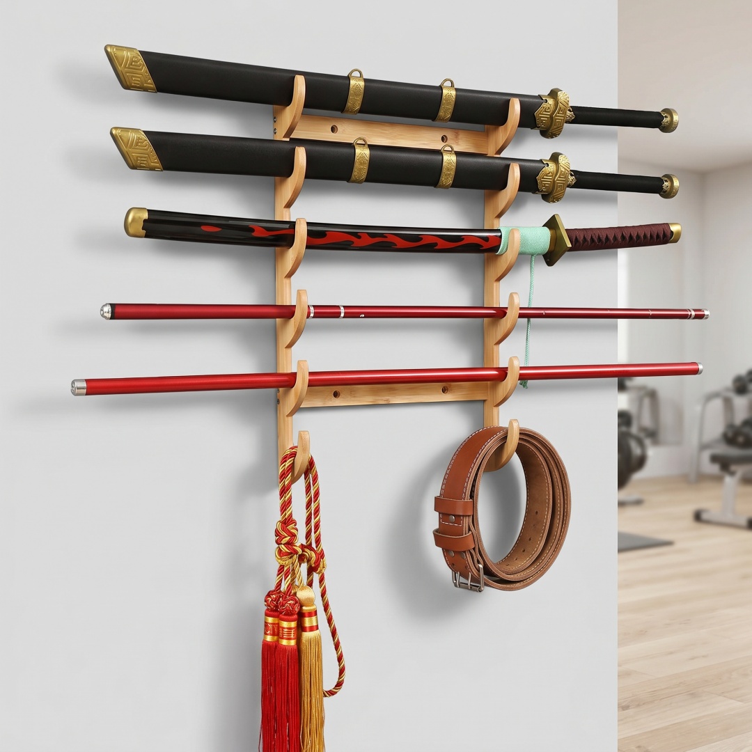8-Layers Wall Sword Storage Sh - Cosplay Prop Katana 评论和价格