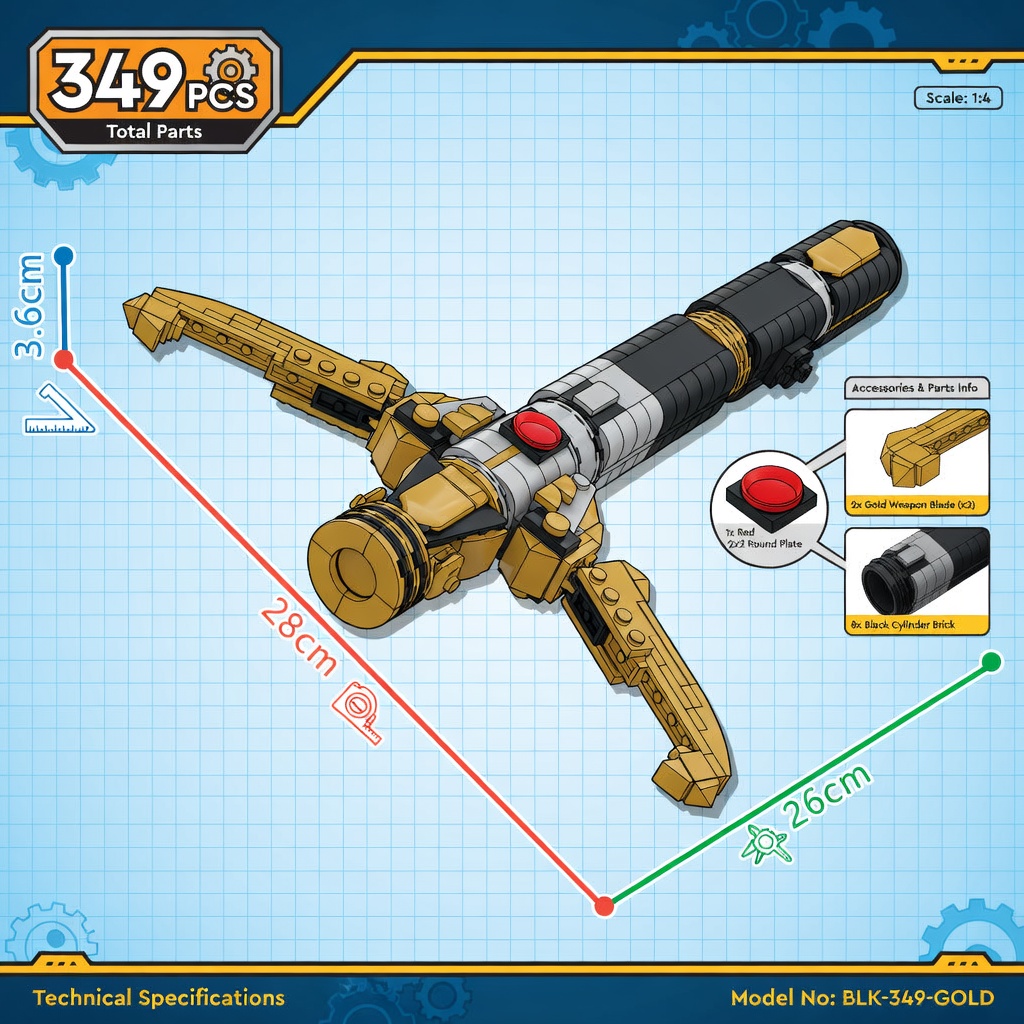 Sci-Fi Energy Sword Hilt MOC B - Cosplay Prop Building 评论和价格