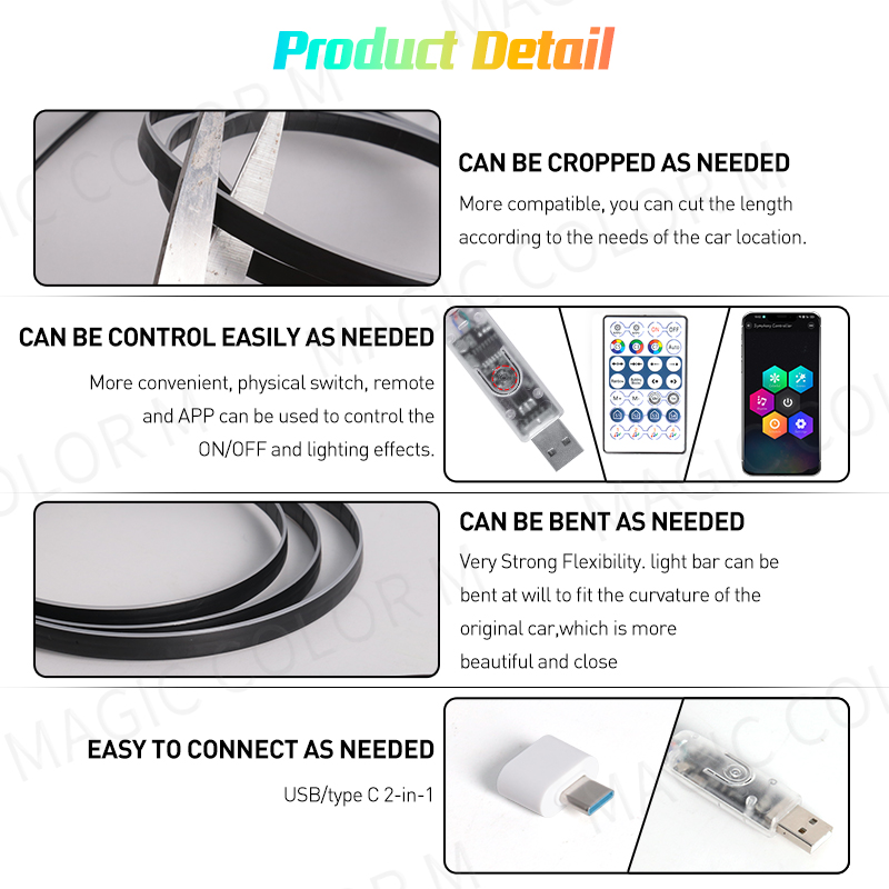 Vgetting 140/55.1inch Car Ambi - Led El Wire 评论和价格