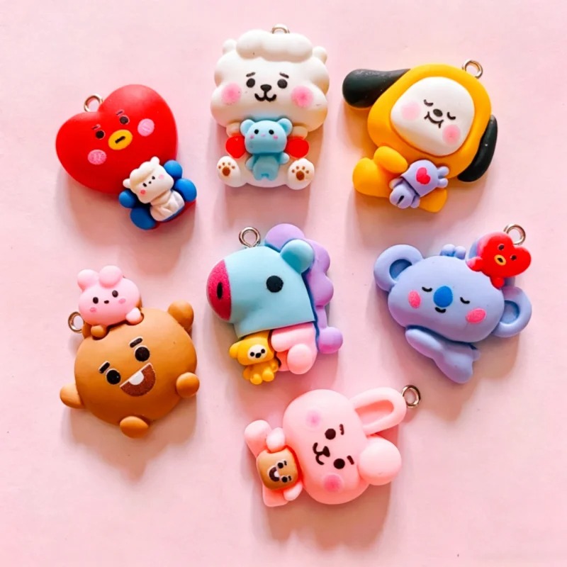 100PCS BT21 Resin Charms DIY C - Cosplay Prop Making 评论和价格