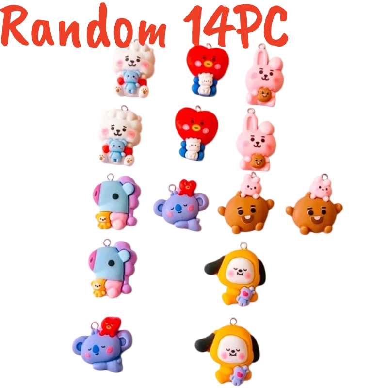 100PCS BT21 Resin Charms DIY C - Cosplay Prop Making 评论和价格
